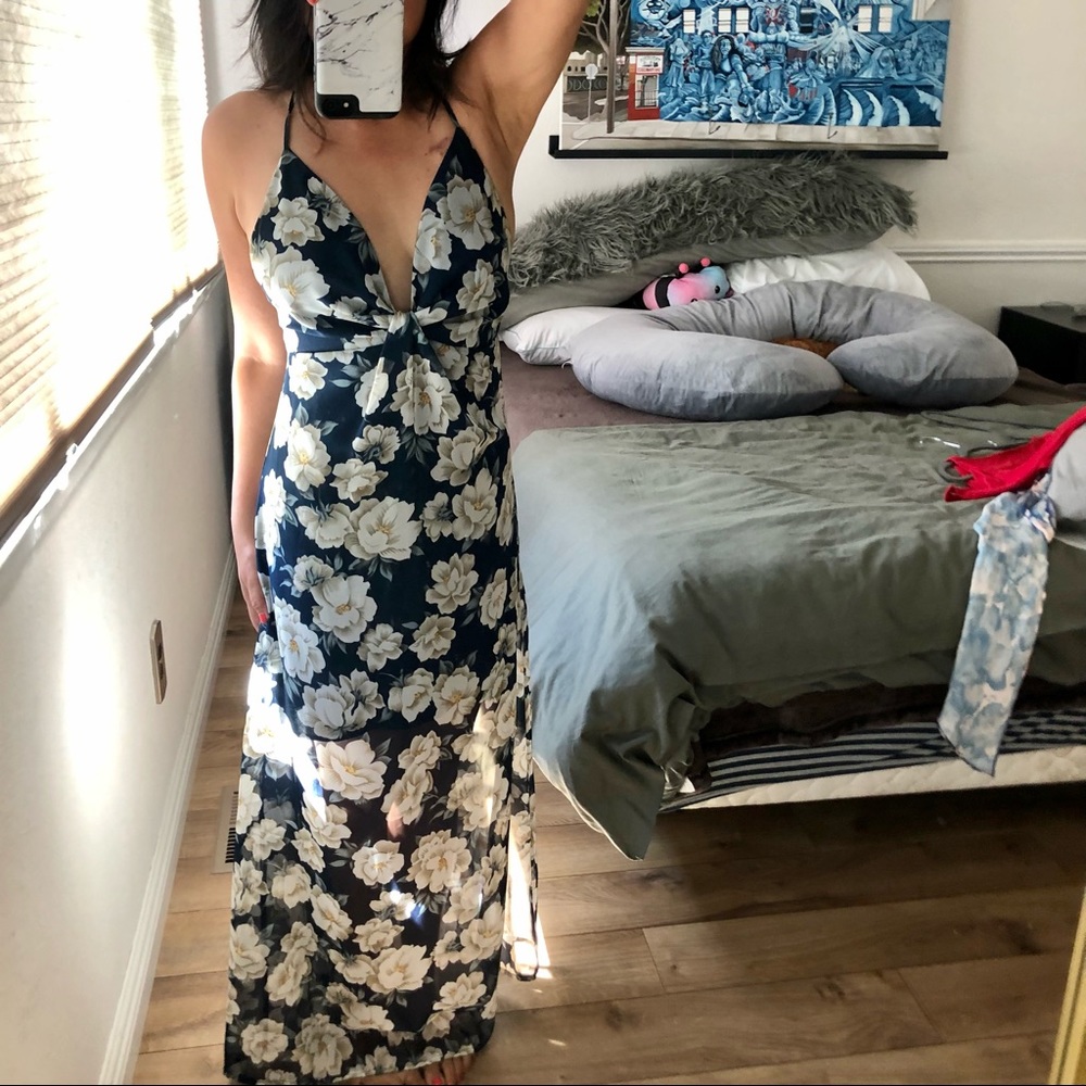 Navy flora sundress size S